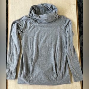 Lululemon grey, cowl neck sweatshirt. Size 6. Like new.